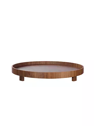 ASA SELECTION | Tablett auf Fuss rund 40cm WALLNUSS braun | 